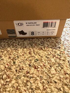 UGG W NATALEE Black Women's Ankle Boot - Studded Detail